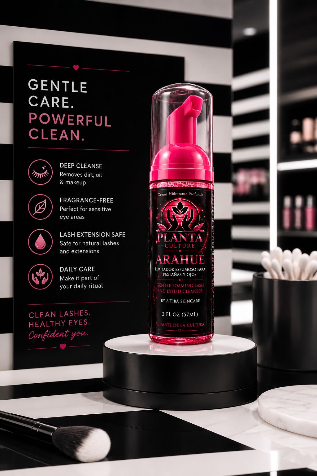 Arahué - Gentle Foaming Lash & Eyelid Cleanser